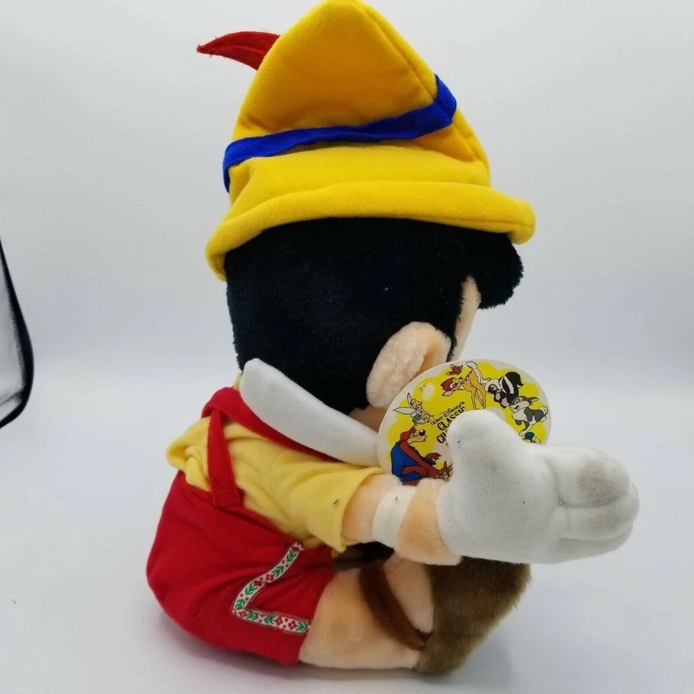 Vintage‎ Walt Disney Pinocchio Plush Stuffed Toy Doll, Sitting 13